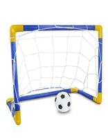1 Set Children Sports Soccer Goals with Soccer Ball and Pump Outdoor Sports Practice Scrimmage Game Detachable Football Gate3205164