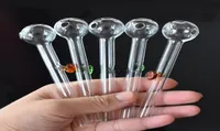 Oil Burner Glass Pipe Pyrex Pipe for Smoking Bubbler Transparent Glass Tube with Colored Dot Oil Nail Burning Jumbo Pipe Smoking A3228729