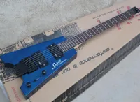 Guitarra elétrica sem cabeça de três cores com flloyd roserosewood fretboardemg pickupscan