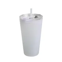 Sublimation Blanks Blank Boba Cup Bubble Tea Wide Mason Jar With Lid And St Glass Smoothie Cups Travel Tumbler Bla Dhu6L