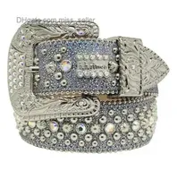 2022 Fashion Belts for Women Designer Mens Bb Simon rhinestone belt with bling rhinestones as gift miss 2310859