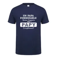 Erkek Tişörtleri Fransızca En Büyük Papa T Shirt Yaz Erkekler Kısa Kollu Pamuk Babalar Günü Baba Hediye T-Shirt Adam Tshirt JL-144 230327