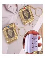 Key Rings Muslim Mini Ark Quran Book Keychain Arabic Opp Pendant Accessories Crafts Keyrings Jewelry M177Fa Drop Delivery Dhmdn9608354
