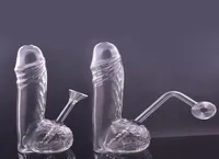 Big Size Lifelike Male Penis Hookah Glass Oil Burner Bong Thickness Hand Smoking Water Pipe Recycler Dab Rig Ash Catcher with Oil 3720167
