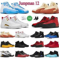 Designer Jumpman 12s Basketball Shoes 12 Mens Utility Reverse Flu Game Shoe Dark Nylon Cherry Suitable Trainer Awesome Sport Walking Sneakers Size 40-47 Jordon