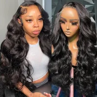 Transparent 13x4 13x6 Body Wave Lace Front Wig Pre Plucked 360 Frontal Wigs For Women Human Hair 4x4 Closure