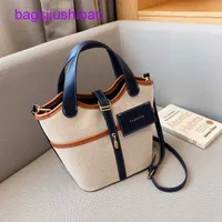 Designer Herms Picotin Lock bags online shop New Women's Korean version Fashion bucket Bags Canvas single shoulder cross body Small and advanced feeling