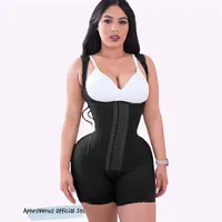 Women's Shapers Fajas Colombianas Slimming Body Shaper Abdomen Hook Eye Open Bust Mid Thigh High Compression Skims Tummy Cont241W