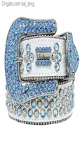 Designer Bb Simon Belts for Men Women Shiny diamond belt Black on Black Blue white multicolour with bling rhinestones as gift bait5452011