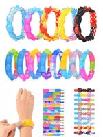 Push Bubble poppers Tie Dye Bracelets Decompression Fidget Pop wristbands Finger Toys Bracelet Puzzle Press Stress Wristband Senso6301331