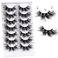 Handmade Reusable Curly Fake Eyelashes Naturally Soft & Delicate Multilayer Thick 3D False Lashes Messy Crisscross Eye Lash Extensions Makeup