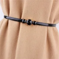 Belts Fashion Adjustable Leather For Women Rhinestone Korean Girdle Female Ladies Waistband Straps