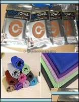 Towel Home Textiles Garden 90X30Cm Ice Cold Cooling Summer Sunstroke Sports Yoga Exercise Cool Quick Dry Soft Breathable Mk537 Dro9291387
