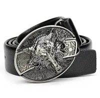 Men039s Belt Fashion Leather Punk Jeans Personality Belt Outdoor Self Defense Knife Smooth Buckle Belts2060275