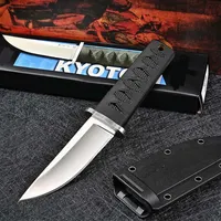 Cold Mini D2 Steel Japanese Style Samurai Knife Nylon Glass Fiber Handle Point Satin Fixed Blade Utility Hunting hand Tools Pocket335z