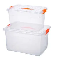 Storage Boxes Bins Transparent plastic storage and finishing box extra large thickened toy clothes covered storage box household storage box P230324