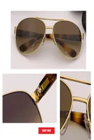 New Oversized Sunglasses 2019 top Fashion Sun Glasses Brand Woman Retro Glasses pilot Shield Sunglasses Luxury Men Shades 3386 gaf9940741
