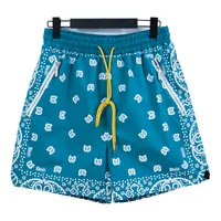 2023 Nouveaux shorts sportifs Pantalon de créateur pour hommes Pantalons de plage de plage de haute qualité Streetwear Print Compression Shorts Orange Blue Pantal