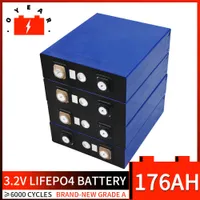 16PCS new 3.2v 176AH Lifepo4 Battery 180AH 12V 24V 48V 176Ah Not 200AH 280AH Lithium Cell Phosphate Solar iron Free Shipping