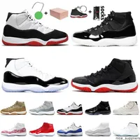 With Box Women Mens Jumpman 11 11s Shoes High White Bred 25th Anniversary Cap And Gown Jubilee Concord Trainers Sneakers Sd2095