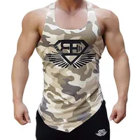 Men Tank Top Camo Camouflage Mens Bodybuilding Stringers Tank Tops Singlet Brand Clothing Fitness Sleeveless Shirt Workout Good274U