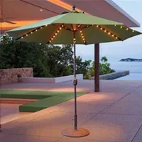 Strings Parasol String Light Garden Camping Umbrella Strip Lamp Outdoor Lighting For Courtyard Backyard Barbecue Wedding Party