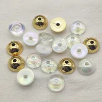 Other Arrival 18mm100pcs UVClearWhite Semicircular Middle Hole Bead For Necklace Earrings DIY Parts Jewelry Findings Components 230325