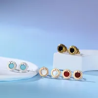 Hochwertige Natursteinohrringe für Mädchen Mode Schmuckmarke Ohrringe für Frauen