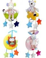 Baby Bed Bell Wind Up Plush Animal Kids Toy Music Pull Ring Baby Stroller Pendant Toy1465372