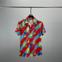 2 LUXURY Designers Shirts Men's Fashion Tiger Letter V silk bowling shirt Casual Shirts Men Slim Fit Short Sleeve Dress Shirt M-3XL#102
