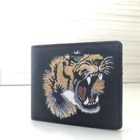 2021 new High quality men animal Short Wallet Leather black snake Tiger bee Wallets Women Long Style Purse Wallet card Holders wit334C