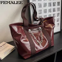 Evening Bags FEMALEE New Soft Leather bags Large Capacity Women Shoulder Bag Shopping Handbag Famous Big Bag Designer Handbags High Quality J230327