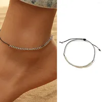 Anklets Vintage Malachite Anklet Personality Drop Oil Leaves Pearl OT Button Bracelet Beach Chain Boudoir Gift