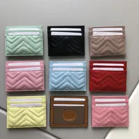 Luxury Designer Card Holder Wallet High Quality Quilted Leather Handbag Purse Fashion Womens Men Purses Mens Key Credit Cards Coin256T