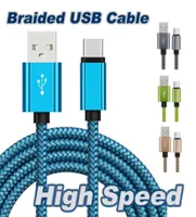 Type C USB Cables Fast Charging Data Sync Strong Braided Micro charger cable for Universal Cellphones9383036