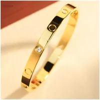 Gold Bangle Stainless Steel Screwdriver Couple Lover Screw Bracelet Mens Luxury Fashion Jewelry Valentine Day Gift for Girlfriend Accessories Wholesale