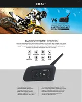 Walkie Talkie Motorcycle Helmet Bluetooth For 6 People 1 Host 5 Slaves 1200 Meters Full Duplex Headset Intercom