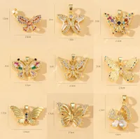 Voleaf DIY White Stone Butterfly Pendant Small Refinement Pendant Supply For Handmade Jewelry Making Accessories VJC107