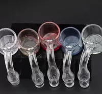 Extra Thick Colorful Bottom Banger Flat Top Quartz Nail XL Domeless Nails 10mm 14mm 18mm Male Female for glass bongs