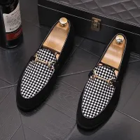 Fashion Black Pointed Toe business Dress Shoes Men Loafers Leather Oxford Shoes for Men Formal Mariage slip on Wedding party Shoes