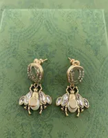Fashion Women Designer Earrings Ear Stud Vintage Letter Set Horse Eye Diamond Bee Pearl Earrings Flavonoid Double G Earings6093653