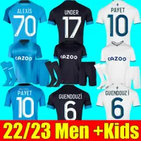 Adult Kit Kids Sets with shorts socks Marseilles Soccer jerseys 2022 2023 boys Maillot De Foot 22 23 Men football shirt children ALEXIS PAYET HARIT GERSON UNDER NUNO