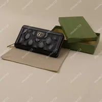 7A Soft Leather GGs Matekasse Ophidia Long Wallets fow Men Women Single Zipper Wallet Fold Card Holder Coin Purse GGs Designer Clutch Bags Luxury Zippy Lady Purses