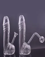 Big Size Lifelike Male Penis Hookah Glass Oil Burner Bong Thickness Hand Smoking Water Pipe Recycler Dab Rig Ash Catcher with Oil 6526091