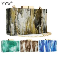 Evening Bags Clutch Bag For Women 2020 Ladies Hand Bag Marble Evening Bags Luxury Women Acrylic Clutch Purse Black White Party Crossbody Bags J230327