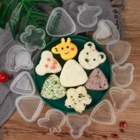 Sushi Tools 2PcsSet Sushi Rice Ball Mould Cute Animal Shape Japanese Love Box Kitchen Creativity Food Gadgets Life Fun DIY Bento Press Make 230327