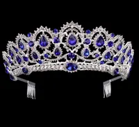 Women039s Fashion headpieces Rhinestone Jewelry Party Wedding Dress Accessories Bridal Crown Designer 8 Colors Birthday Gifts P4603626