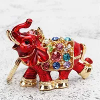 Selling colorful Rhinestone Elephant Keychain Car Key Holder Drop Women Bag Ornaments Pendant Small Gift219M