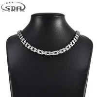 SDA New Fashion Motorcycles Chain Necklace 7mm 45cm Long Biker Chain Stainless steel cuban Chain Man Woman Neckalce 2010132627