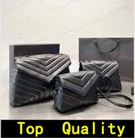 crossbody bag high quality handbag luxury designer bag LOULOU Genuine Leather Evening Bags Flip cover stripe messenger bags metal chain women shoulder bag